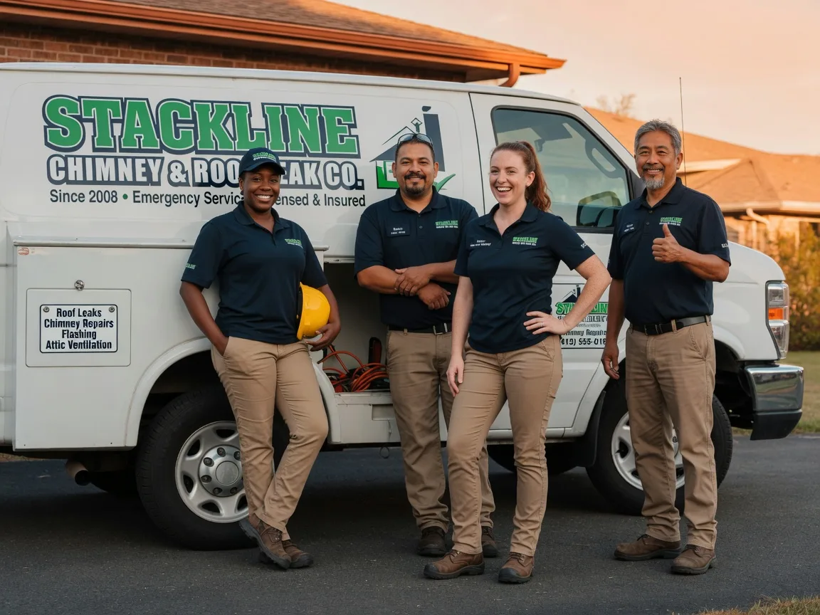 Chimney flashing repair company in Caroline, WI